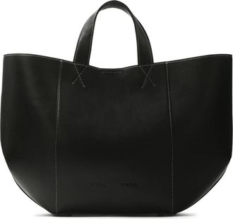 Kazar Grote tote tas met afneembare zak - Dames - Shoppers - Zwart - ONE Size - Leer - Tassen