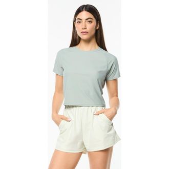 Sergio Tacchini Eva Cropped Top in Slate Gray at Nordstrom, Size Xx-Large