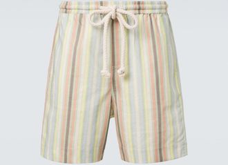 Commas Bermudas de c&aacute;&ntilde;amo y algod&oacute;n a rayas