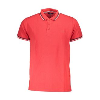 Cavalli Red Cotton Men Polo Mens Shirt