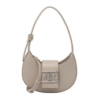 A|X Armani Exchange Crossbody Messenger Tas - Dames - Tassen - Beige - Maat: ONE Size Leer