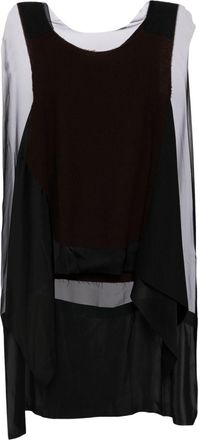 Undercover panelled vest - women - Wool - 2 - Brown