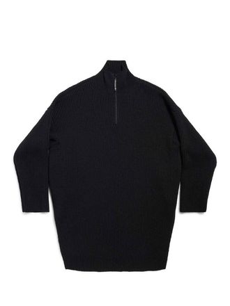 Balenciaga Half Zip High Neck Poncho