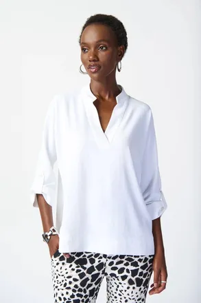 Joseph Ribkoff Boxy Top With Dolman Sleeves In Vanilla