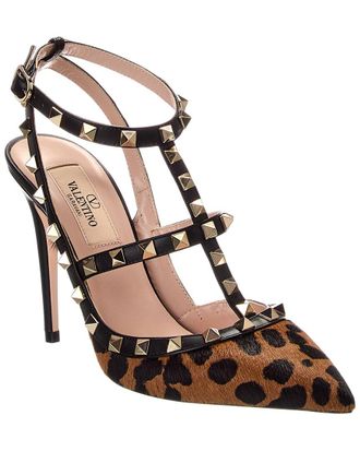 Valentino Rockstud Caged 100 Haircalf & Leather Pump