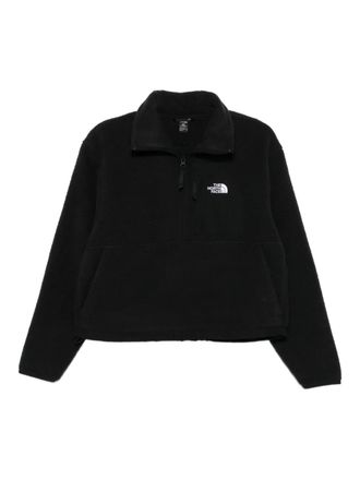 The North Face Sweater met logo en rits - Zwart