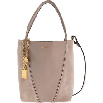 Chlo&eacute; Small Chlo&eacute; Spin Leather & Suede Tote in Twilight Purple at Nordstrom