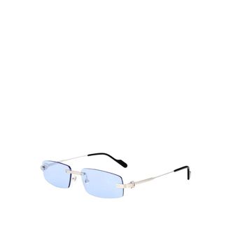 Cartier Sunglasses, male, Gray, ONE SIZE, Minimalist Rectangular Lens Eyewear