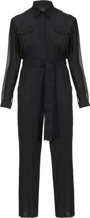Pinko Twill Marocaine Jumpsuit - Dames - Jumpsuits - Zwart - M - Jumpsuits & Playsuits