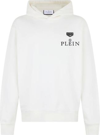 Philipp Plein Hoodies & sweatvesten, Heren, Wit, M, Katoen, Hoodie Sweatshirt
