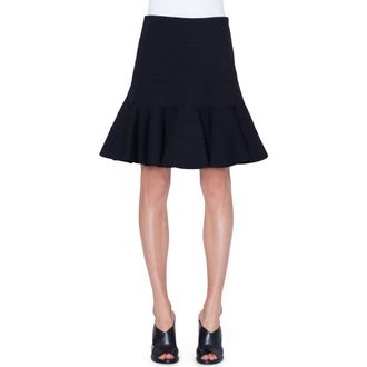 Akris Tiered Flare Jersey Skirt in 009 Black at Nordstrom, Size 14