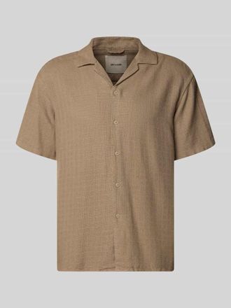 Only & Sons Regular Fit Freizeithemd aus Viskose-Leinen-Mix Modell LATHAM in Taupe, Gr&ouml;&szlig;e XXL