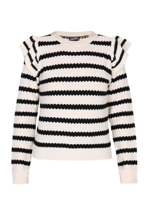 Dreimaster Dreimaster Jumper Dames Zwart-witte strepen