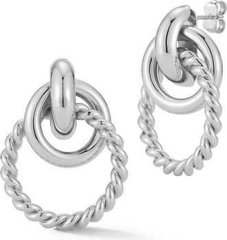 Chloe and Madison Statement Hoop Earrings in Silver at Nordstrom Rack