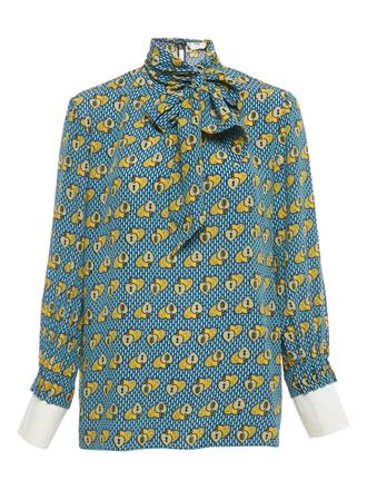 Fendi heart-lock print top - Blue