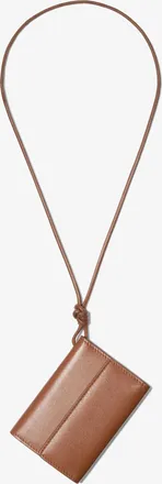 Michael Kors Leather Card Holder Necklace