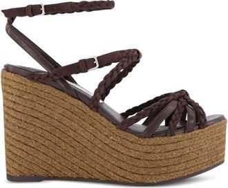 Jimmy Choo London Nyra Leather Wedge Sandals