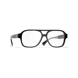 Chanel Pilot Bril - Dames - Accessoires - Zwart - Maat: 57 MM