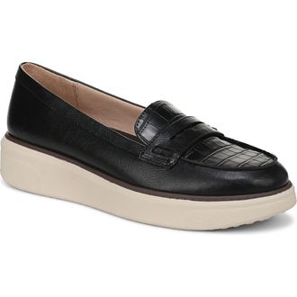 Life Stride Chelsea Platform Penny Loafer in Black /Black at Nordstrom Rack, Size 7.5