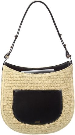 Jason Wu Straw & Leather Shoulder Bag