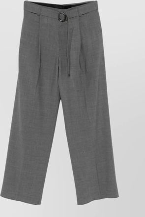 Emporio Armani wool trousers wide leg belted waist