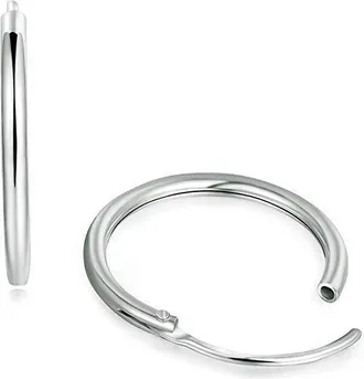 Generic Silver Hoop Earrings- Cartilage Earring Endless Small Hoop Earrings Set for Women Men Girls,Hypoallergenic Tragus Earrin