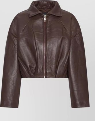 Rotate lamb leather coat