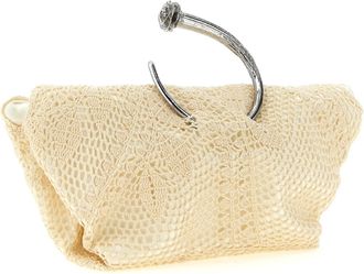 Magda Butrym Crochet Silk Clutch - White