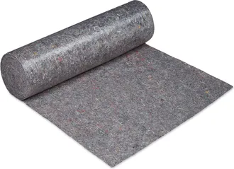 Relaxdays Relaxdays Moqueta De Pintor, 1 M X 50 M = 50m&sup2;, Antideslizante, Impermeable, 300 G/m&sup2;, Para Pintar, Mudanzas, Gris