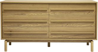 Miliboo C&oacute;moda Acabado Madera Roble 6 Cajones L140 Cm Yseult