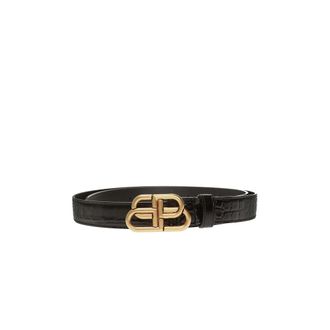 Balenciaga Belts, female, Black, Size: 95 CM BB Thin Belt