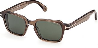 Tom Ford FT1359 EZRA-02 45N Mens Sunglasses Brown Size 50