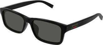Gucci Gg 1986Sa 001 Zonnebrillen - Heren - Zonnebrillen - Zwart - 57 MM - Accessoires