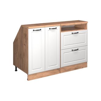 Vicco Mobile Cucina Sottotetto R-line, Bianco Rustico, 120 Cm Set Di 2 Carcasse Armadio Profondit&agrave; 60 Cm, Vicco