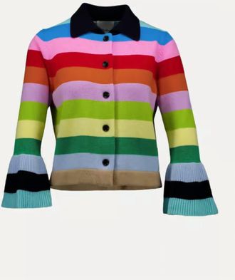 Allude Womens Long-Sleeved Cardigan In Multi