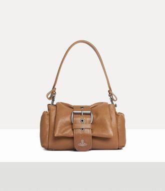 Vivienne Westwood Hazel Treasure Handbag Supple Leather Honey-dark-silver