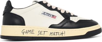 Autry Medalist Low Black And White Leather Sneakers