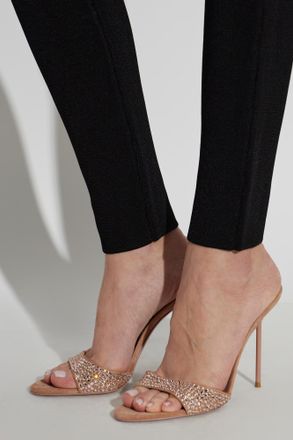 PARIS TEXAS Lidia Heeled Mules, Womens, Beige