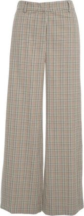 Kaos Palazzo Pants With Checked Pattern