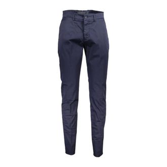 Harmont & Blaine Chinos, male, Blue, L, Basic Chino Trousers in Cotton