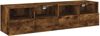 vidaXL TV Wall Cabinets 2 pcs Smoked Oak 60x30x30 cm Engineered Wood vidaXL