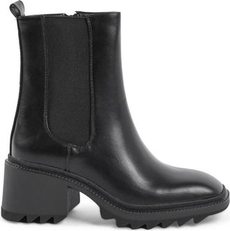 19V69 Schoenen, Dames, Zwart, 36 EU, Leer, Zwarte leren enkellaarzen