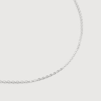 Monica Vinader Sterling Silver Rolo Slim Chain Necklace