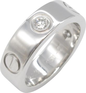 Cartier Clear White Gold (18K) Band Ring (Pre-Owned)