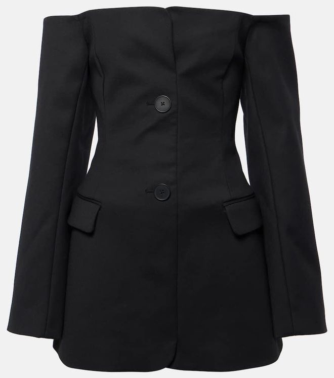 Sandrine off-shoulder blazer dress