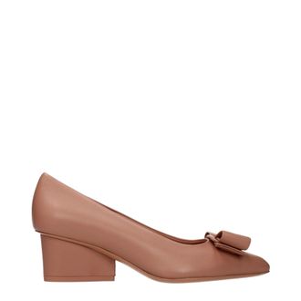 Ferragamo Viva Damens Pumps Rosa/Blush Leder