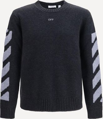 Off-white Diag Fuzzy crewneck Sweater Male XXL