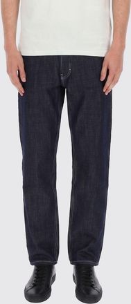 HUGO BOSS Jeans straight fit a vita media in denim di cotone blu
