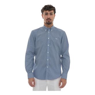 Harmont & Blaine Casual Shirts, male, Blue, Size: 4XL Crq026 Casual shirt