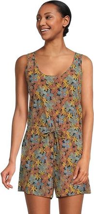 Toad&Co Sunkissed Livvy Sleeveless Romper Womens Jumpsuit & Rompers One Piece Black Floral Dot Print : LG (US 12-14), Elastane/Polyester